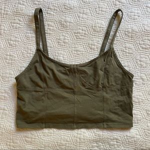 Olive green tank top